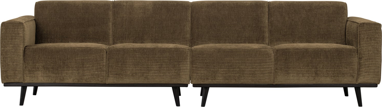 Personers Sofa Woood Statement 280 Brun Jacquardvævet Ribstof Fløjlsagtig