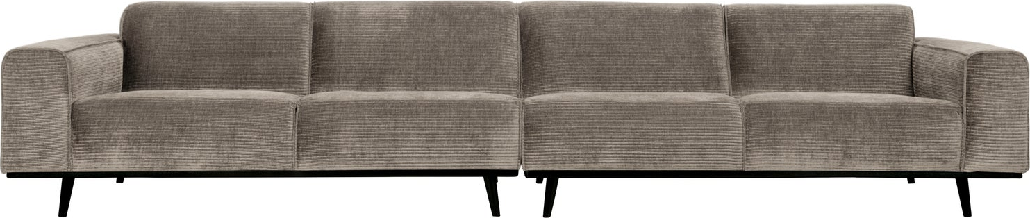 Personers Sofa Woood Statement Brama Ribstof Lergrå B372 Ben Birketræ
