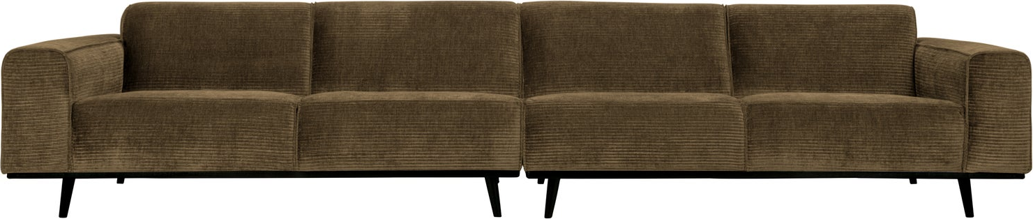 Personers Sofa Woood Statement Brun Ribstof Fløjlsagtig 372 Bred