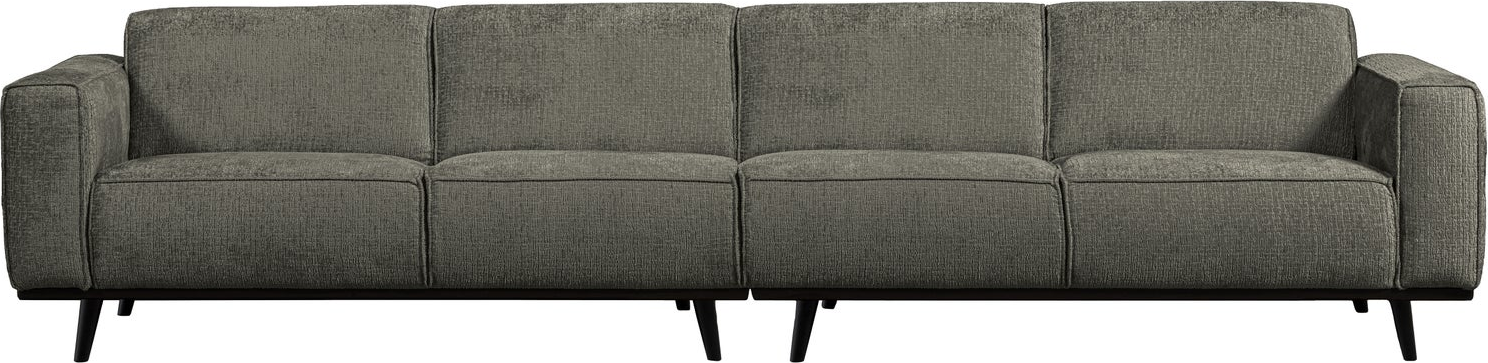 Personers Sofa Woood Statement Dyb Blå Struktureret Velour B372
