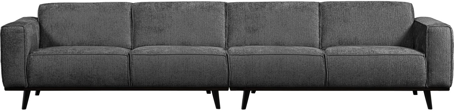 Personers Sofa Woood Statement Grå Grov Velour 372 Bonell Fjedre
