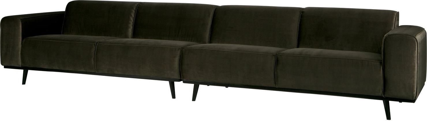 Personers Sofa Woood Statement Grøn Velour 372 Bred Polyester Blød Fyldig