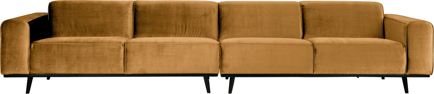 Personers Sofa Woood Statement Honninggul Velour 372 Blød Fyldig Kvalitet
