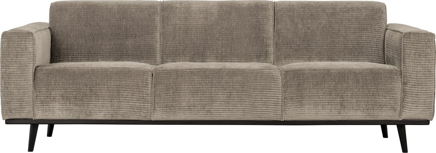 Personers Sofa Woood Statement Lergrå Fladribbet Jacquard 230 Bred Høj Siddekomfort Med Bonellfjedre