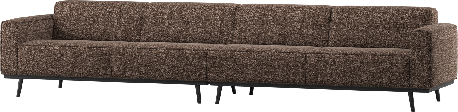 Personers Sofa Woood Statement Lounge Sofa B372 Brun Melange 100 Polyester Birketræsben
