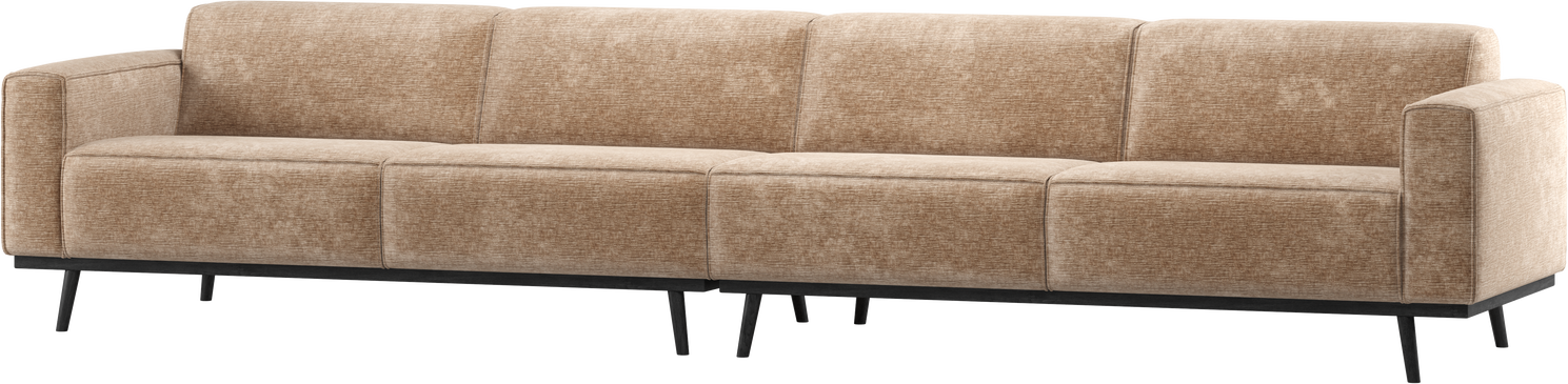 Personers Sofa Woood Statement Lyserød Chenille Velour Polstret B372