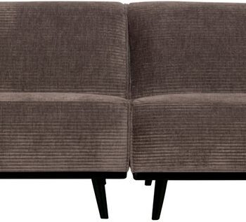 Personers Sofa Woood Statement Taupe Vævet Ribstof B372