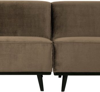 Personers Sofa Woood Statement Taupe Velour Fløjl 372 Bred Rummelig Modulsofa