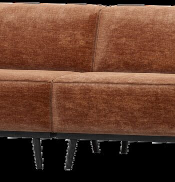 Personers Sofa Woood Statement Terrafarvet Chenillevelour Bonell Fjedre Ben Birketræ B372xd93xh77