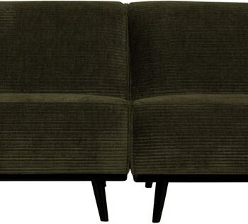 Personers Sofa Woood Statement Varm Grøn Jacquard Ribstof Fløjlsagtig 372 Skum Bonell Fjedre