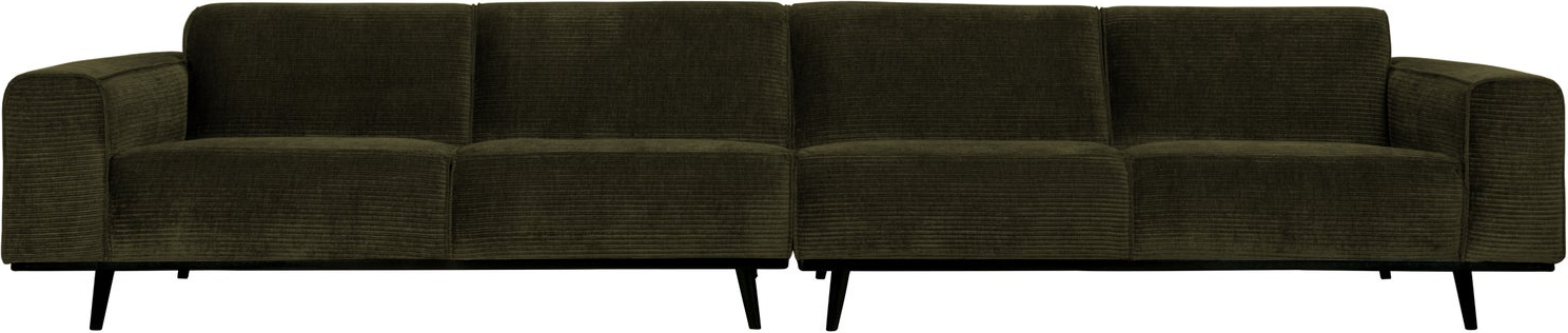 Personers Sofa Woood Statement Varm Grøn Jacquard Ribstof Fløjlsagtig 372 Skum Bonell Fjedre