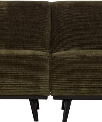 Personers Sofa Woood Statement Varm Grøn Vævet Jacquard Ribstof B280