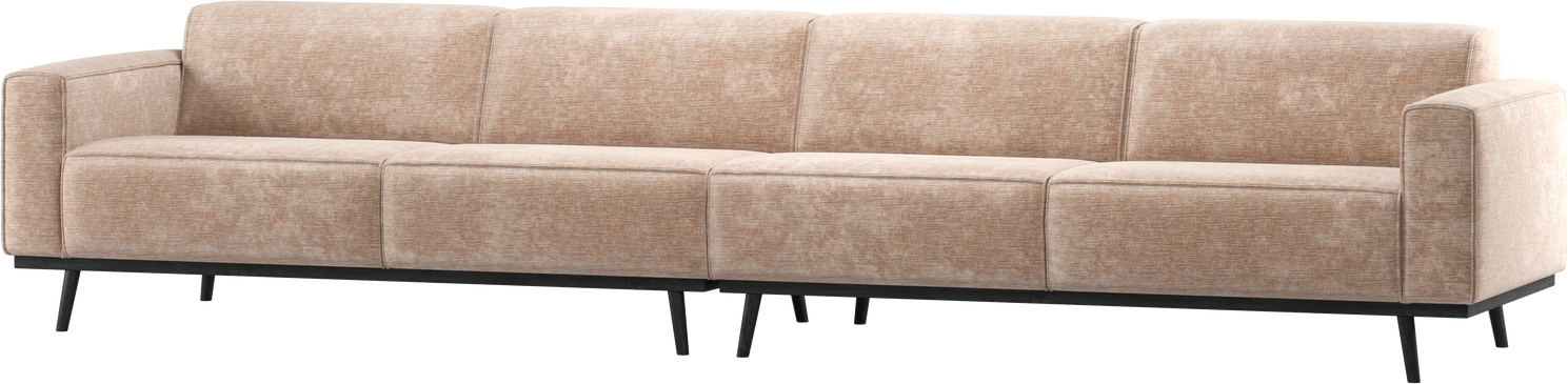 Personers Sofa Woood Statement Velour Chenille Natur Rummelig Lounge B372xd93xh77