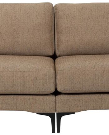 Personers Sofa Zuiver Balcony Brungrå Stof Slidstærk Polyakryl Polyester Med Skum B256d99h85