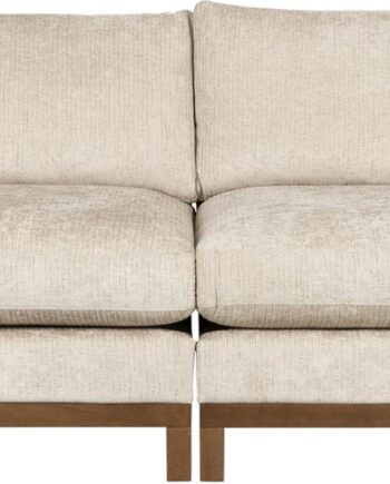 Personers Sofa Zuiver Blossom Lysgrå Japandi Stil Stof Egetræsfundament