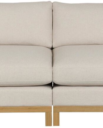 Personers Sofa Zuiver Blossom Lysgrå Natur Polyakrylstof Skum Egetræ
