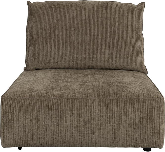 Personers Sofa Zuiver Element Hunter Gråbrun Ribbet Stof H87xb99xl100