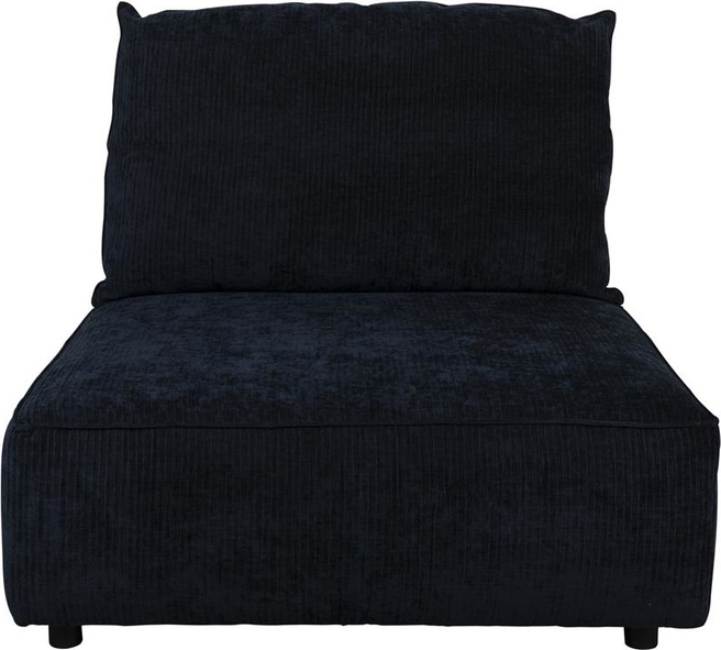 Personers Sofa Zuiver Element Hunter Modulopbygget Kulsort Ribbet Stof Med Skum