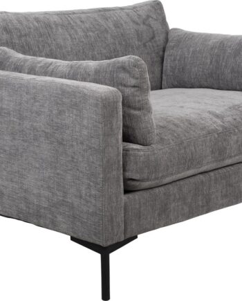Personers Sofa Zuiver Summer Mørkegrå Stof Med Aftageligt Betræk Slanke Stålben