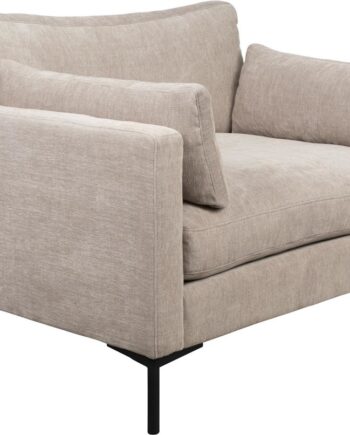 Personers Sofa Zuiver Summer Stenlysgrå Stof Med Skum Stålben