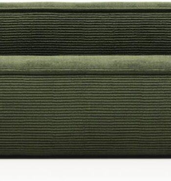 Personers Trepersoners Sofa Kave Home Blok Polstret Grøn Corduroy Stof Nordisk Moderne
