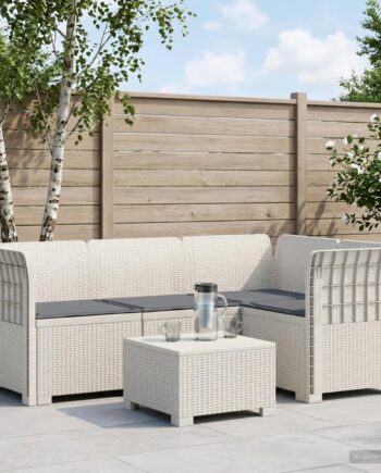 Persons Have Sofa Med Puder Rattan Look Hvid