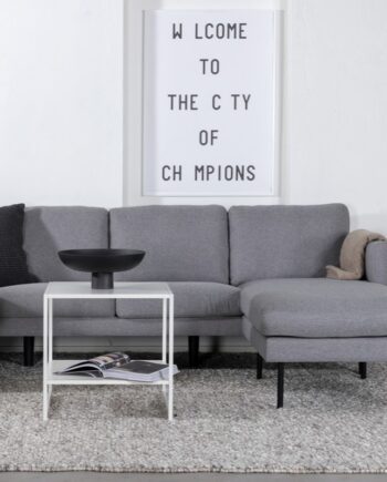 Polar Sofa Form Med Gråt Polyester Stof
