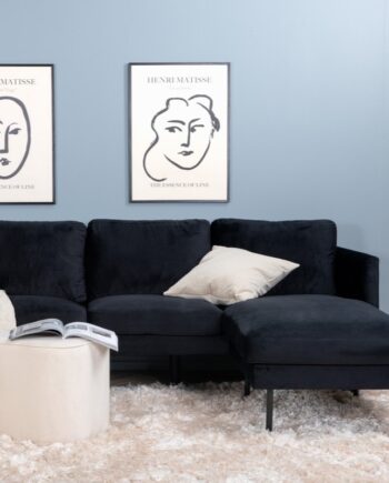 Polar Sofa Form Med Sort Fløjl