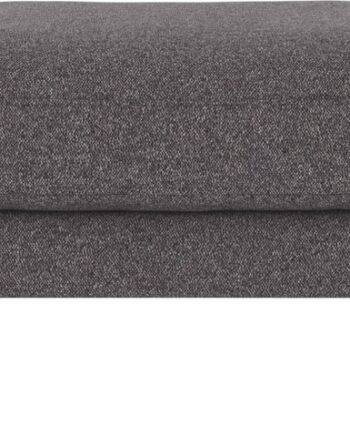 Puf Fodskammel Til Sofa Rowico Corwin Brenda Mørkegrå Polyester Med Sorte Metalben