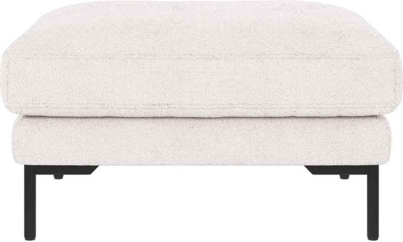 Puf Til Sofa Rowico Corwin Greg Hvid Polyester Med Sorte Pulverlakerede Metalben