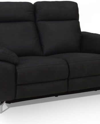 Raymond   Hallmark Edinburgh Personers Sofa Sort Stof Med Højt Ryglæn Metalben