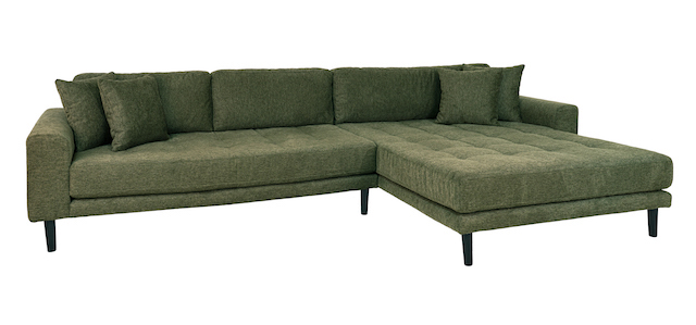 Riviera Lounge Sofa Olivengrøn Højrevendt Længde 290