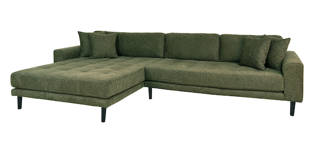 Riviera Lounge Sofa Olivengrøn Venstre Vendt Længde 290