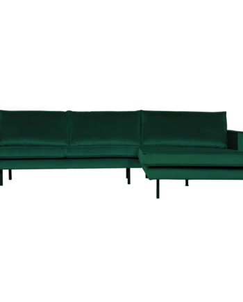 Rodeo Chaiselong Højrevendt Velour Forest Green