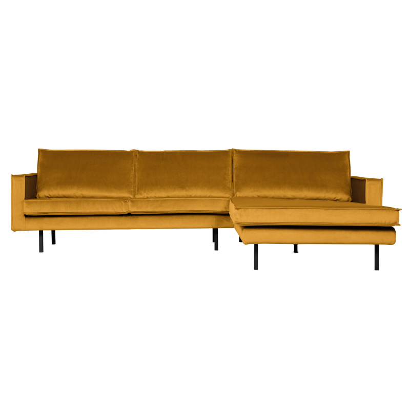 Rodeo Chaiselong Højrevendt Velour Ochre
