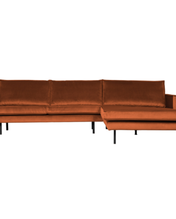 Rodeo Chaiselong Højrevendt Velour Rust