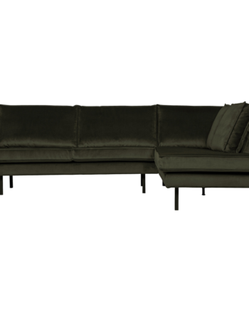 Rodeo Hjørnesofa Højrevendt Velour Dark Green