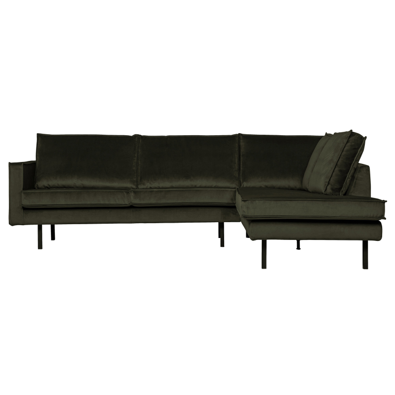 Rodeo Hjørnesofa Højrevendt Velour Dark Green