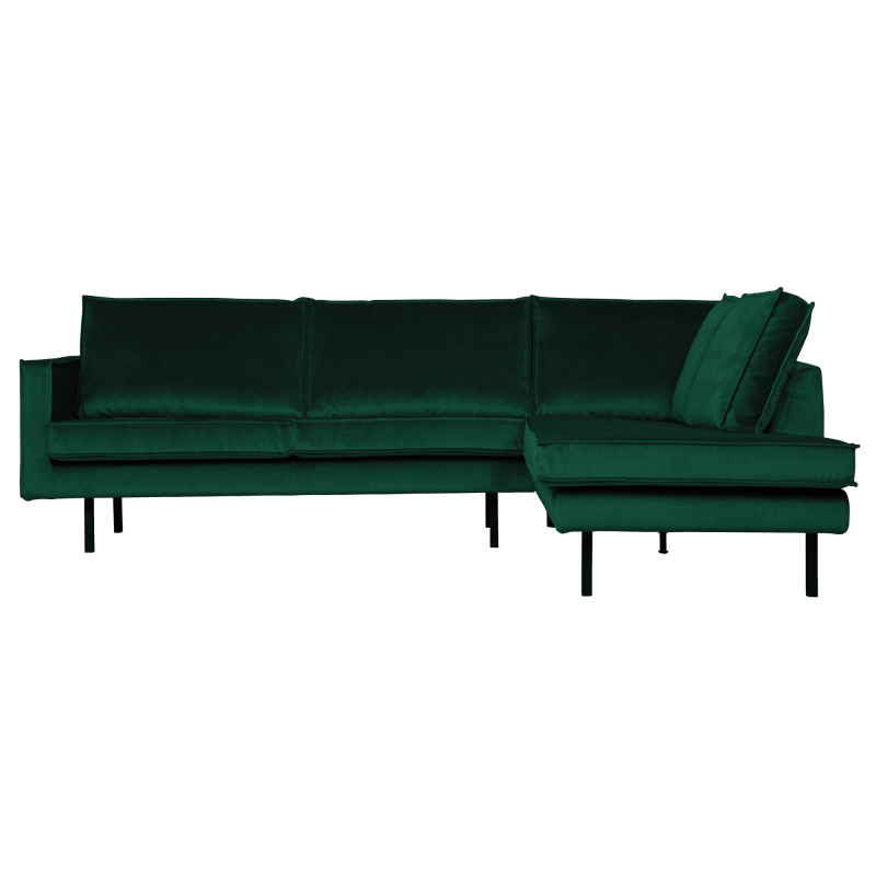 Rodeo Hjørnesofa Højrevendt Velour Forest Green