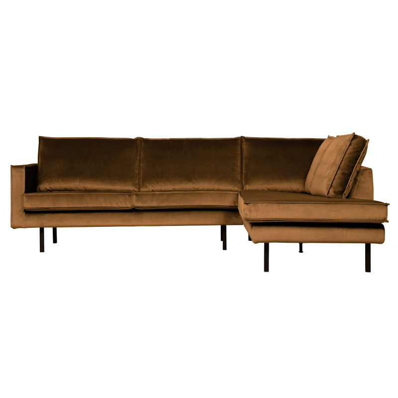 Rodeo Hjørnesofa Højrevendt Velour Honey Yellow