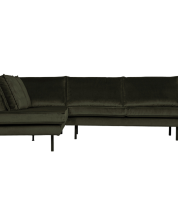 Rodeo Hjørnesofa Venstrevendt Velour Dark Green