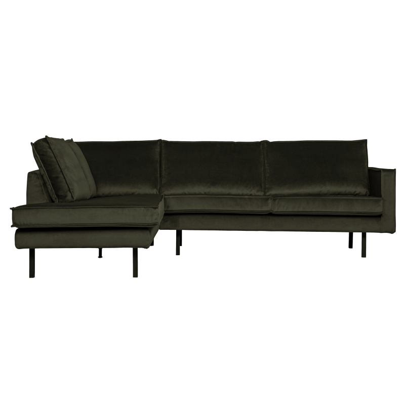 Rodeo Hjørnesofa Venstrevendt Velour Dark Green