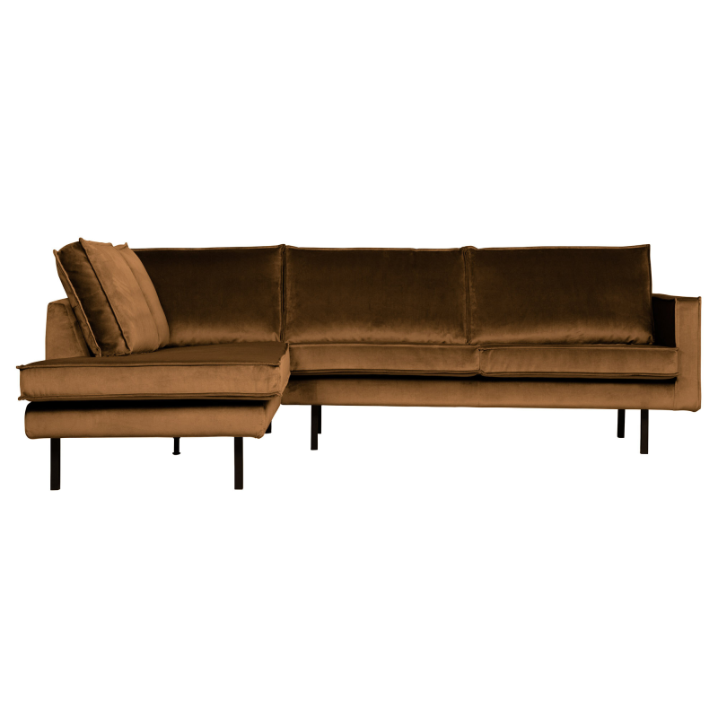 Rodeo Hjørnesofa Venstrevendt Velour Honey Yellow