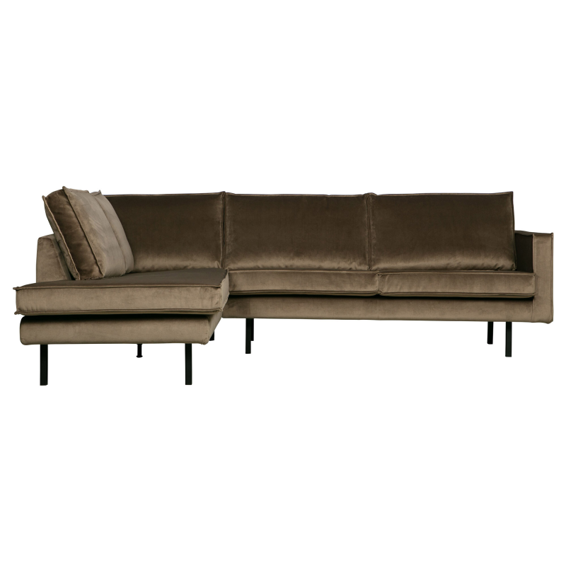Rodeo Hjørnesofa Venstrevendt Velour Taupe