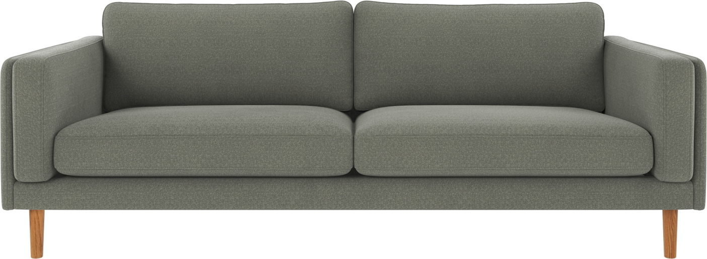 Rowico Braden Personers Sofa Grøn Rita 158 Med Lakerede Egetræsben 216 Bred