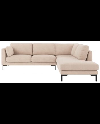 Rowico Corwin Højrevendt Chaiselong Sofa Polyester 266 226 Sort Lys Beige
