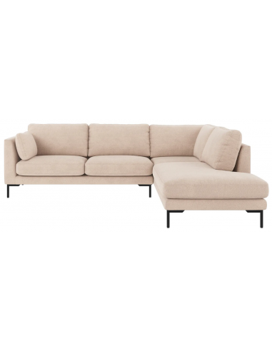 Rowico Corwin Højrevendt Chaiselong Sofa Polyester 266 226 Sort Lys Beige