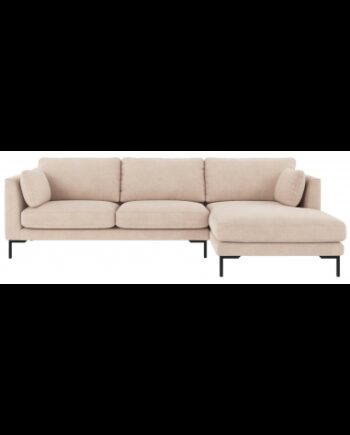 Rowico Corwin Højrevendt Chaiselong Sofa Polyester 270 160 Sort Lys Beige