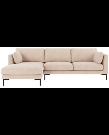 Rowico Corwin Venstrevendt Chaiselong Sofa Polyester 270 160 Sort Lys Beige
