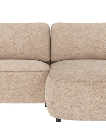 Rowico Norris Per Sofa Chaiselong Lys Beige Polyester Stof Sort Plastik